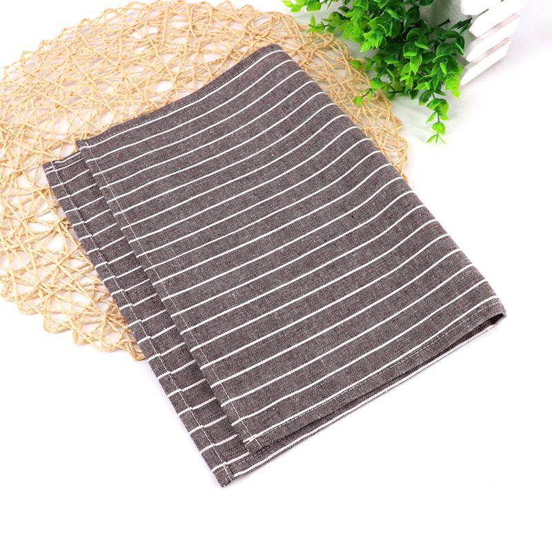 Customized Cotton Linen Recycled Restaurant Basic Table Cloth Stock Stripe Napkin