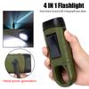 Emergency Hand Crank Dynamo Rechargeable Solar Flashlight Power Bank LED Flashlight For Fishing Boating Hiking