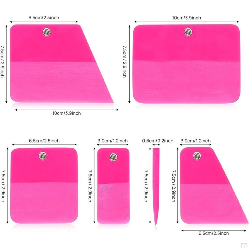 5 Pieces PPF Squeegees Accessories Easy To Use TPU Coating Scrapers for Cars Paint