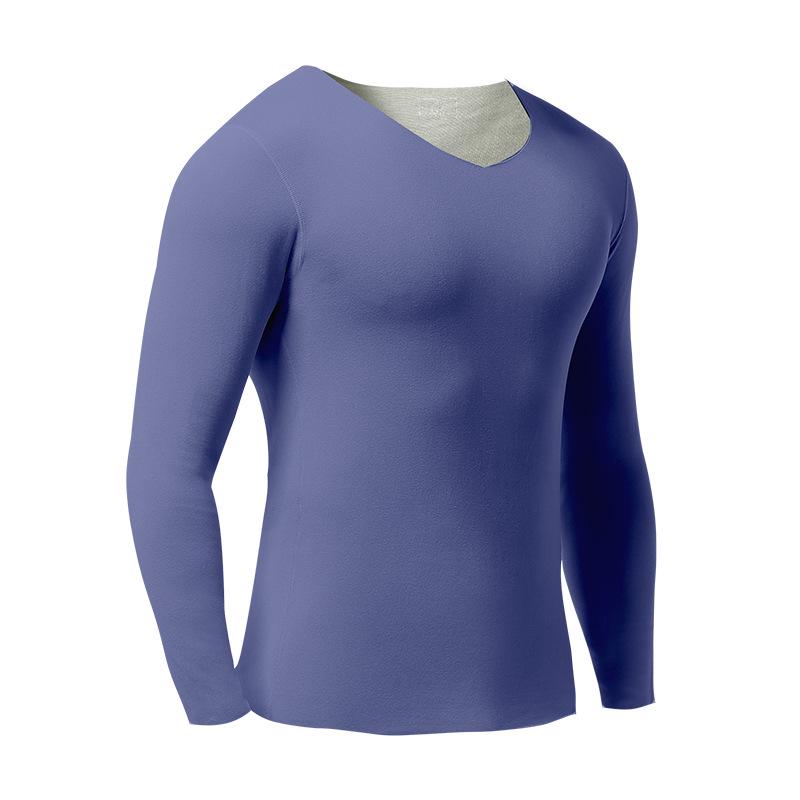 Men's & Boys' Seamless Thermal Top with Velvet Lining - Thickened Cold-Proof Base Layer for Autumn/Winter