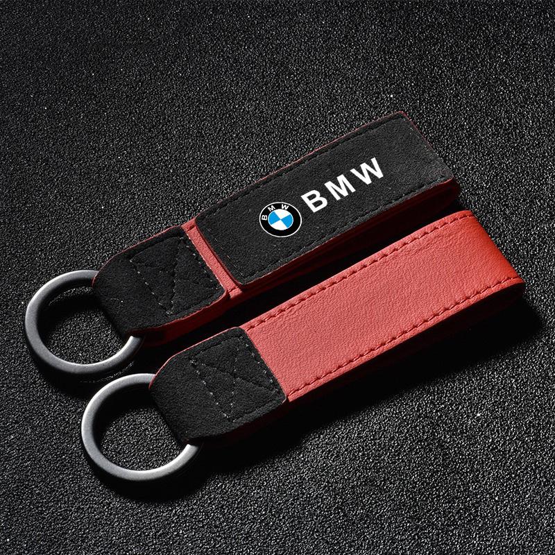Car Emblem Keychain Suede Leather Keyring Pendant Gifts For BMW M X1 X2 X3 X5 X6 E46 E39 E90 E36E60 E34 E30 F30 G20 Accessories fsbm73