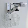 Aluminum Alloy S Shape Arm Wall Mount, Device Monitor Stand with Storage Basket, Wall Mount for Mindray IMEC