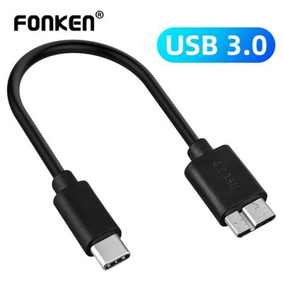 FONKEN Кабель Usb C к Micro B Usb 3.1 Type C Hdd Жесткий диск Micro-B Кабель для передачи данных 5 Гбит/с Usbc 1M Шнур для камеры Macbook Смартфон Samsung