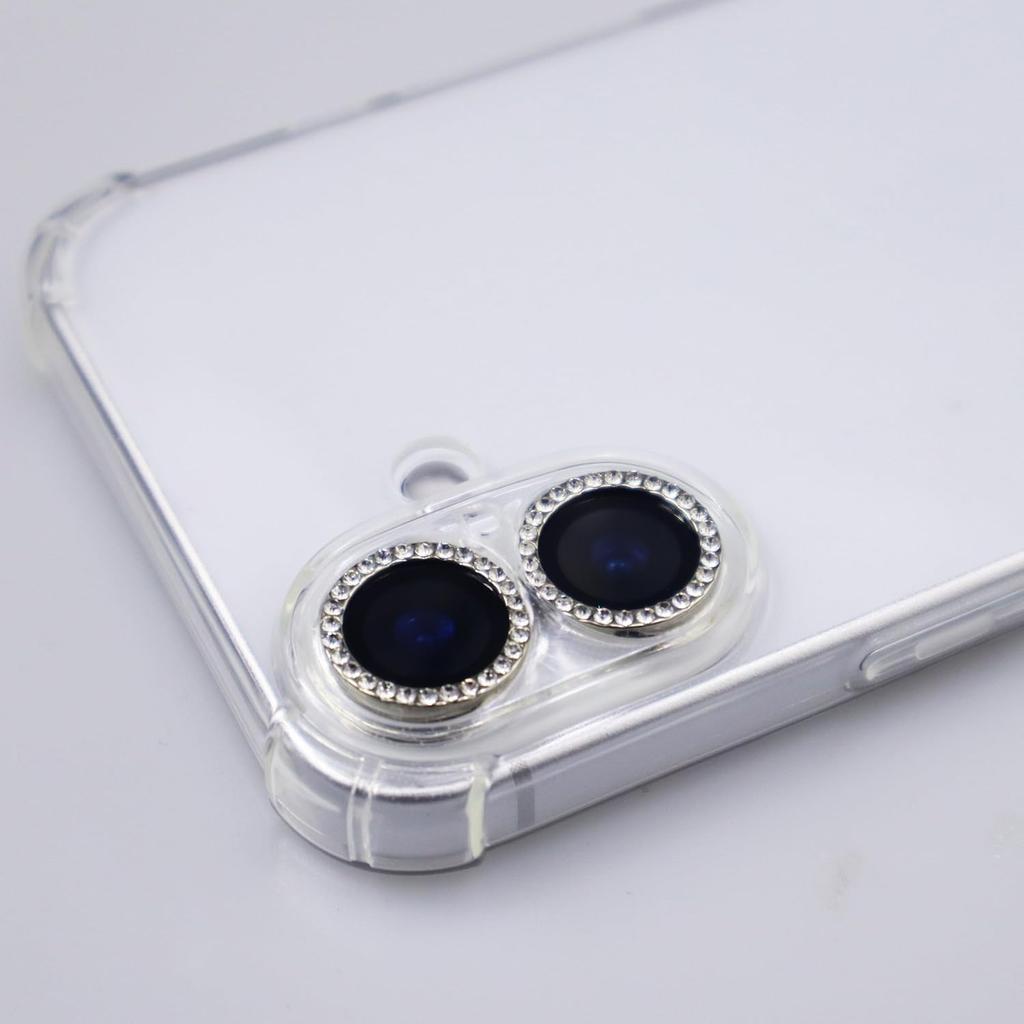 Блестящий блестящий чехол для объектива камеры со стразами для iPhone 16E 16 E 15 Pro Max 14 Plus 13 Mini 12 11 16Plus, защитные аксессуары для телефонов