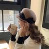 Ретро шерстяная декоративная шапка с бантом женская осенне-зимняя новая игривая шляпа для верховой езды модная фетровая шляпа цилиндр