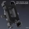 Motorcycle Phone Holder Auto Lock Handlebar Rearview Mirror Mobile Phone Mount Anti-slip Universal Motorbike Bicycle Cell Phone Holder