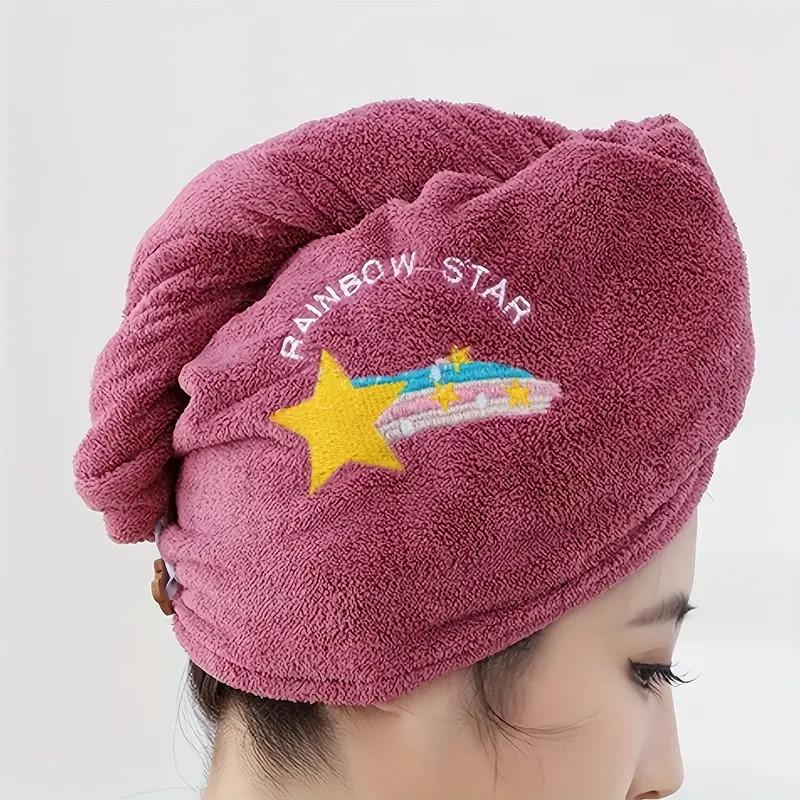Microfiber Hair Drying Towel Shower Cap Bath Hats For Bathroom Women Dry Hair Cap Quick Drying Soft Towel For Lady Turban Head