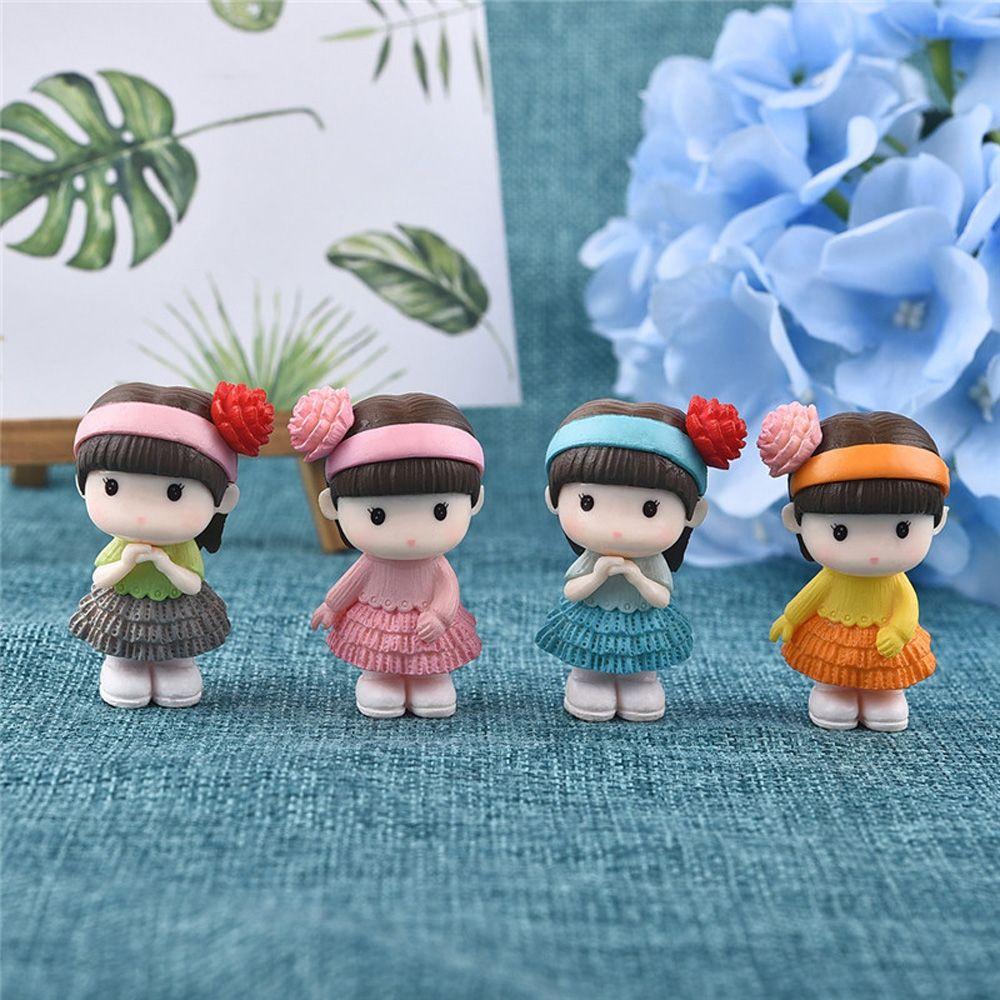 Girl Cute Statue Fairy Resin Craft Landscape Accessories Mini Ornaments Miniature Bonsai Figurine