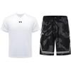 Logo Print Breathable Short Sleeve T-Shirt Camouflage Knit Shorts Casual Sports Set Unisex Sets 21500531-100+24500210-001