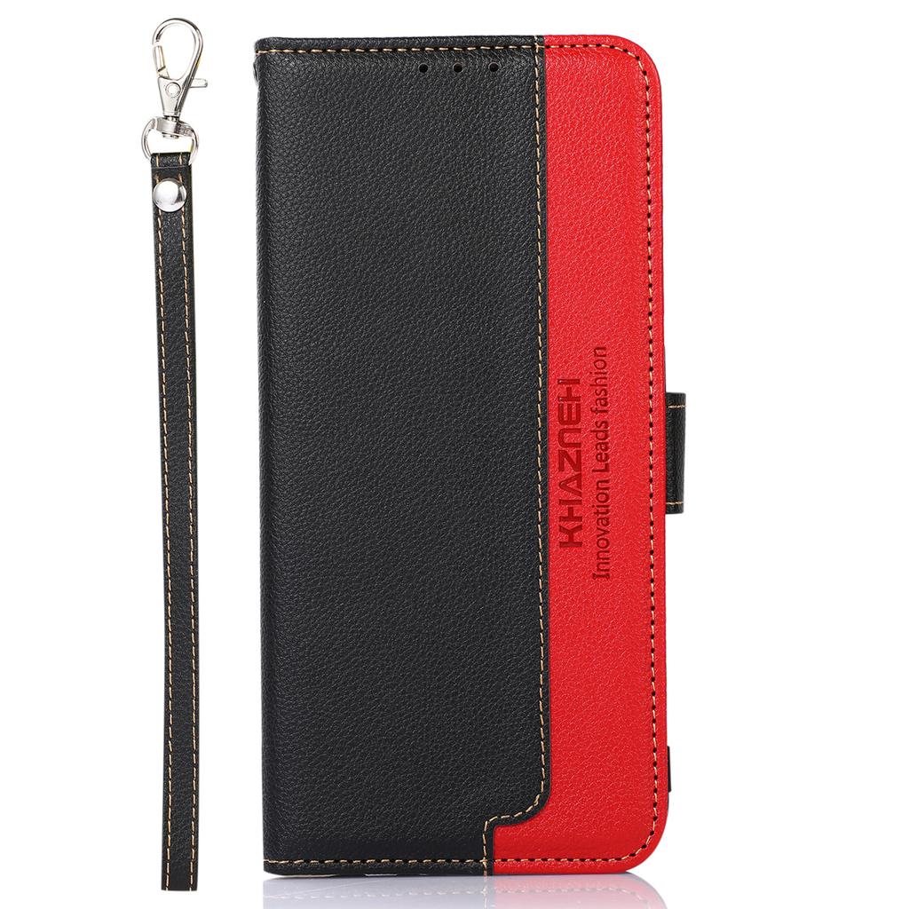 KHAZNEH For Motorola Moto G73 5G RFID Blocking Phone Case Litchi Texture Stand Wallet Phone Leather Cover