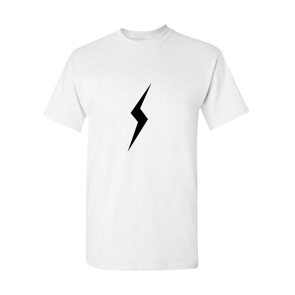 Легкая футболка из полиэстера, мужская летняя футболка с принтом Lightning, удобная, быстросохнущая, для занятий спортом, бега, для активного отдыха