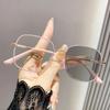 New Photochromic Square Myopia Glasses Large Frame Metal Near Sight Glasses High-End Anti Blue Light Color Changing Glasses
