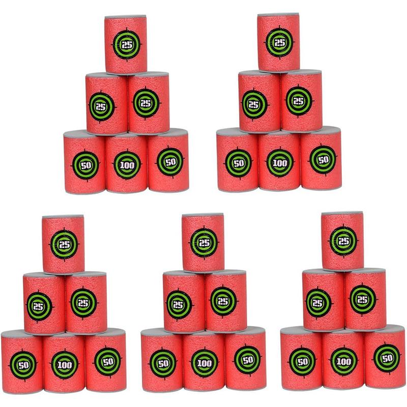 6-30pcs Soft Bullet Target, EVA Bullet Dart Target Compatible With Nerf Blasters Guns(2.36×1.57 Inch)