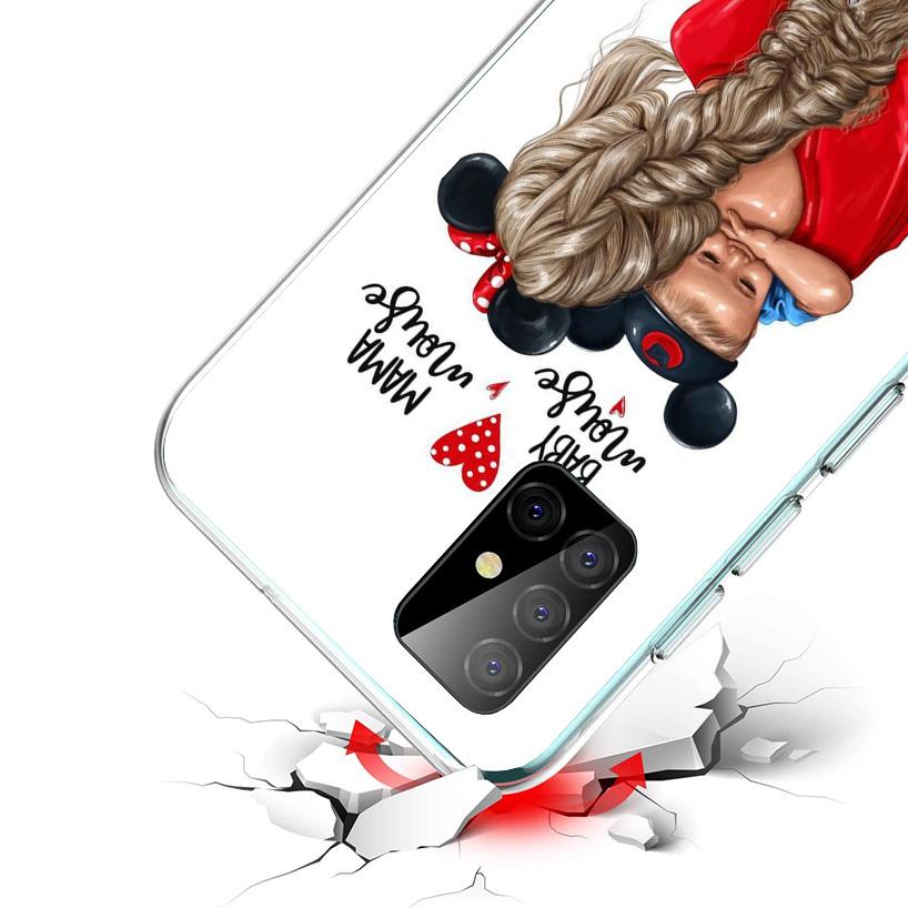 Baby Mom Girls Phone Case For Samsung Galaxy A52 A32 A22 A12 A51 A31 A50S A30S A20S A10S Note 20 Ultra 10 Plus S10 A72 A71 Galax