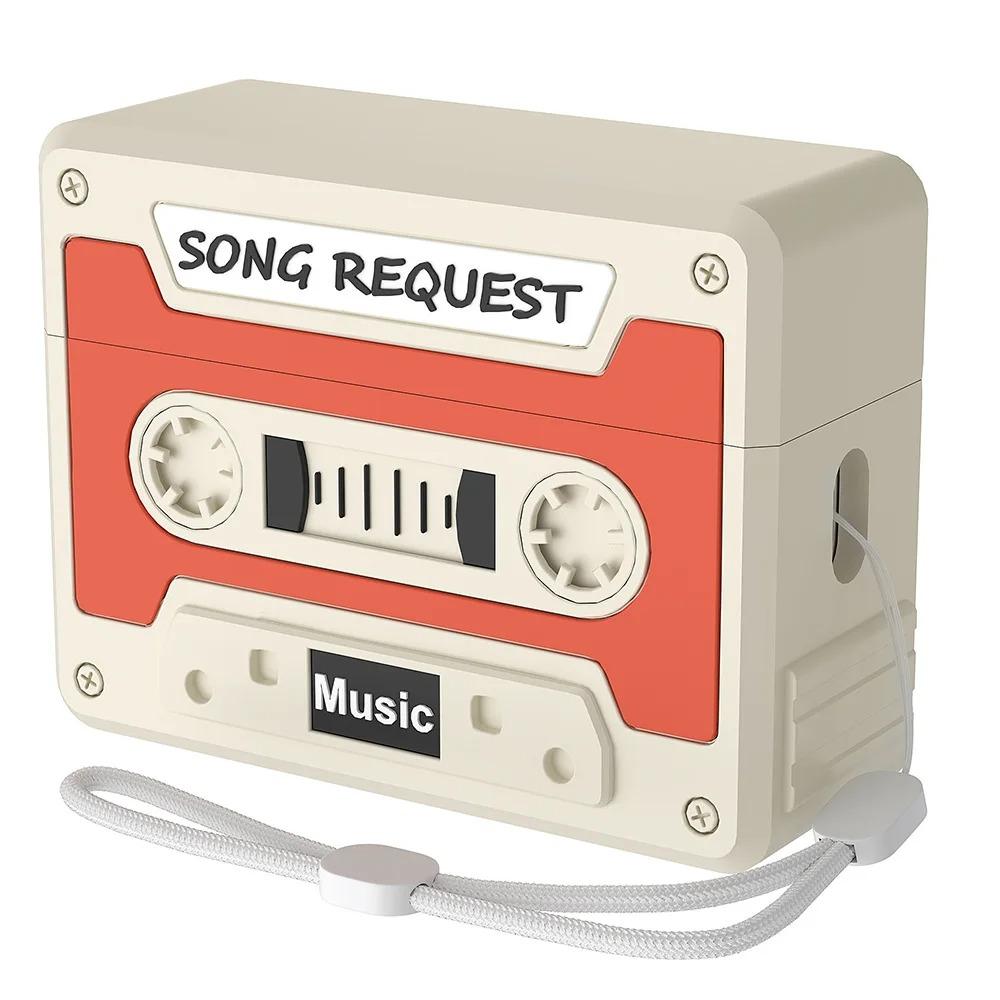 Креативный 3D чехол для наушников в форме кассеты для AirPods 4 2024, беспроводной чехол для наушников для AirPods Pro 2, зарядный бокс для AirPods 3