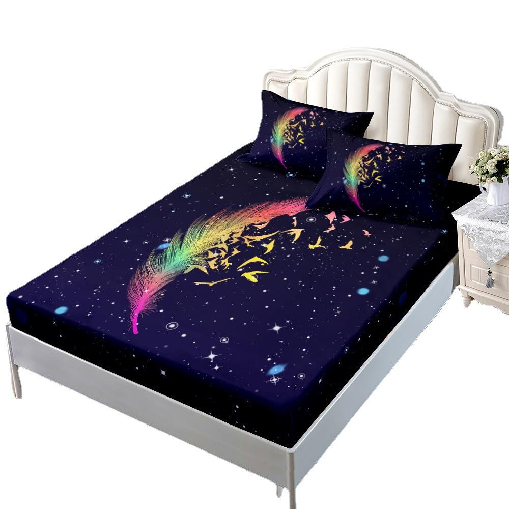 Матрас, Набор из трех предметов: матрас и защитный чехол, Защитный чехол для матраса из перьев, Полностью закрытый