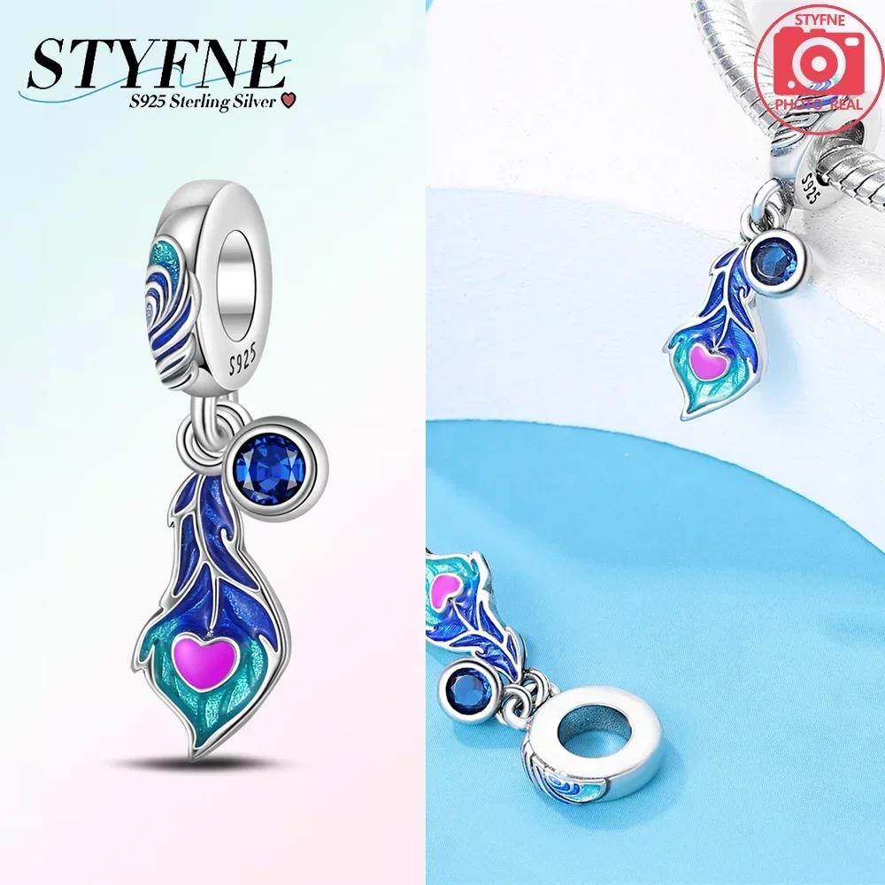 Elegant Colorful Wing Mask Leaves Feathers Pink Angel Original Beads Fit Bracelet Copper Women Diy Birthday Gift Accessory