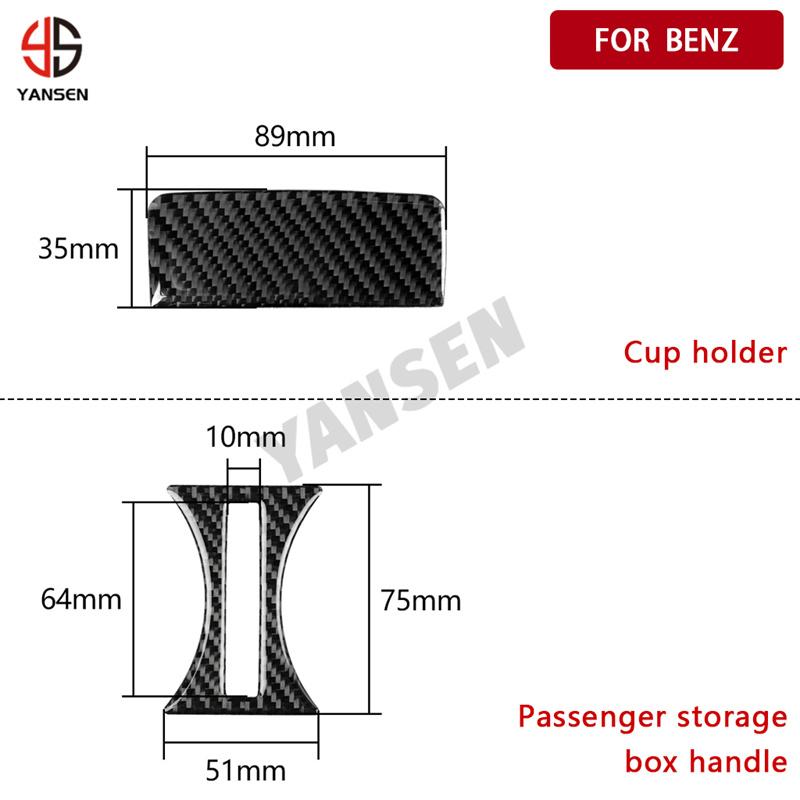 Carbon Fiber for Mercedes Benz a GLA CLA CLASS 2013-2018 Glove Storage Box Handle Cup Holder Trim
