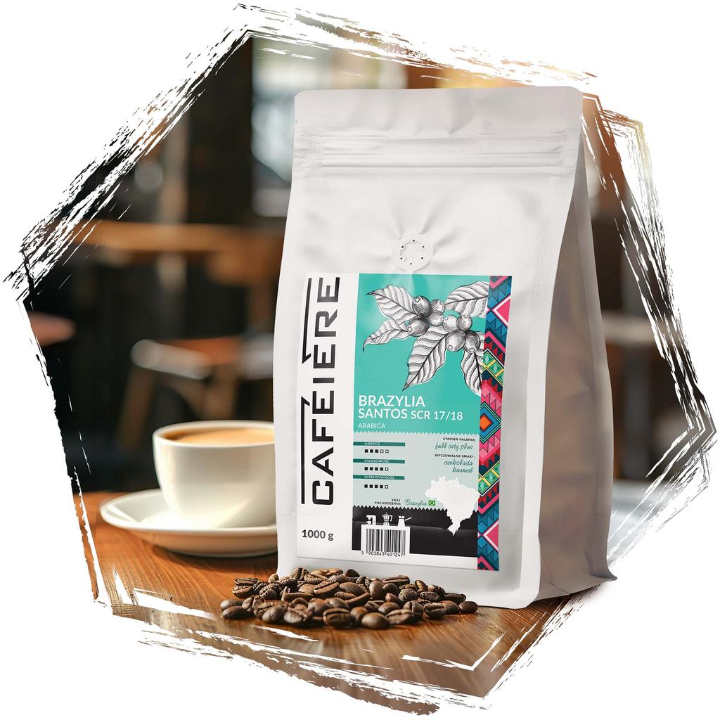 Coffee beans cafeiere Arabica Brazil Santos scr 17/18, 1kg