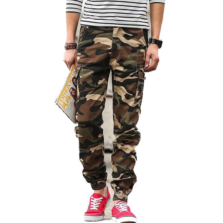 Мужские брюки-джоггеры камуфляжной расцветки с несколькими карманами - Повседневный стиль для улицы, корейский стиль