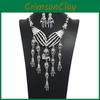 Fashion Bone Hand Women Necklace And Earring Set With Skeleton Fringe Design