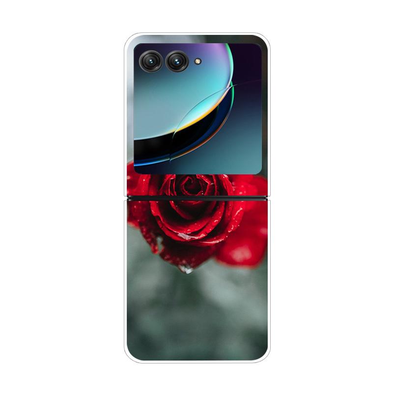 Чехол для Moto Razr40 Ultra Мраморный Рисованный Чехол для Телефона Для Motorola Razr 40 Ultra Razr4 Razr+ Жесткий Пластик Защитный Funda