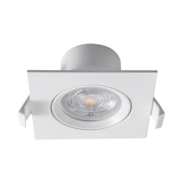 Spot LED encastrable 3en1 carré blanc 7W IP20