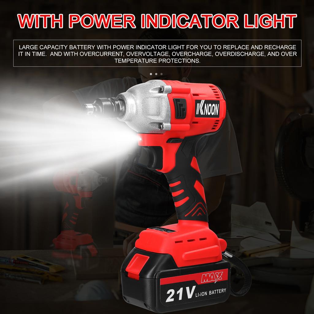 Household 2in1 21V Electric Drill Electric Wrench Set Rotation Ways Adjustment High Torque Power