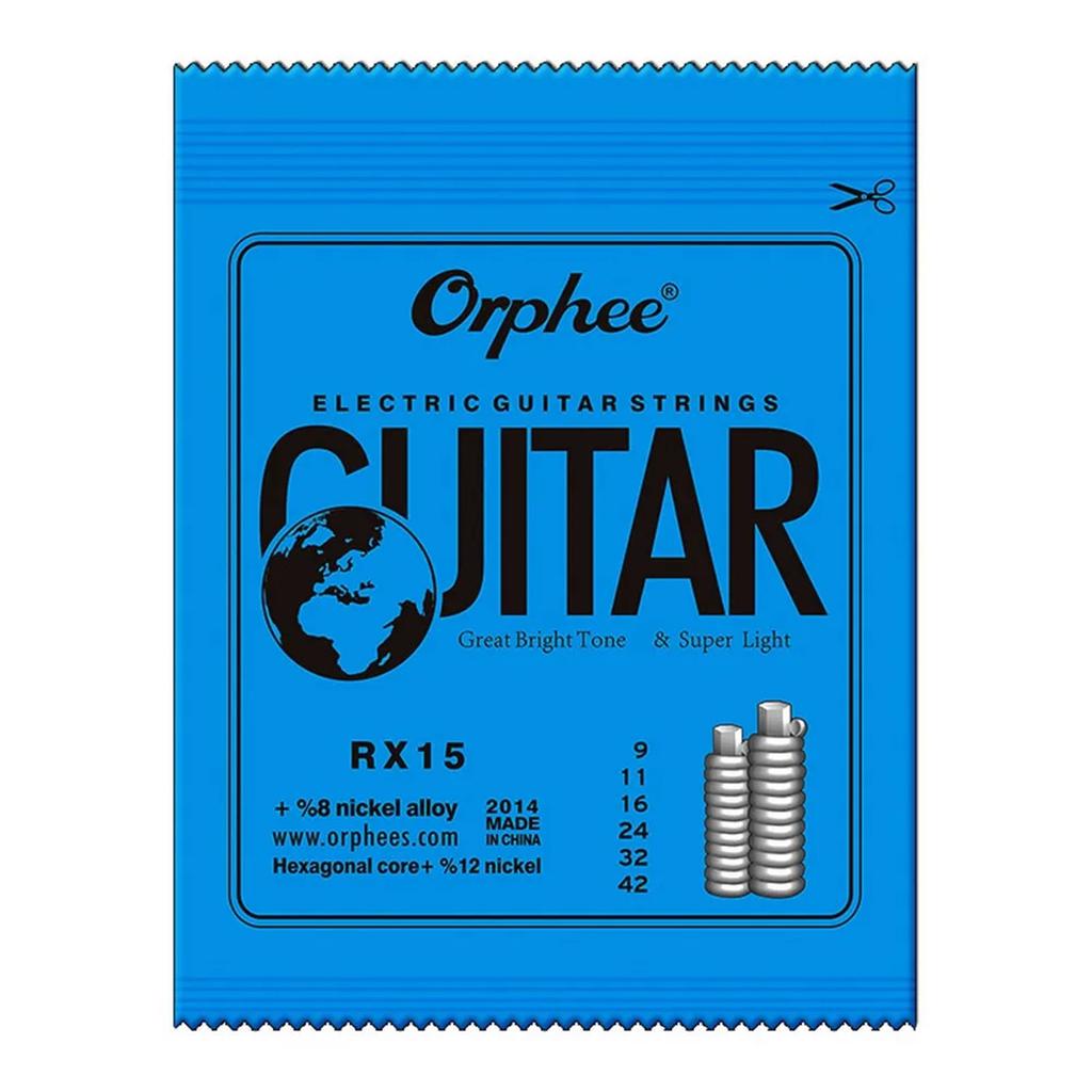 Orphee 1/5/10 шт. Комплект струн для электрогитары Серия RX Шестигранная Углеродистая сталь 6 струн для Аксессуаров и Запчастей Электрогитары