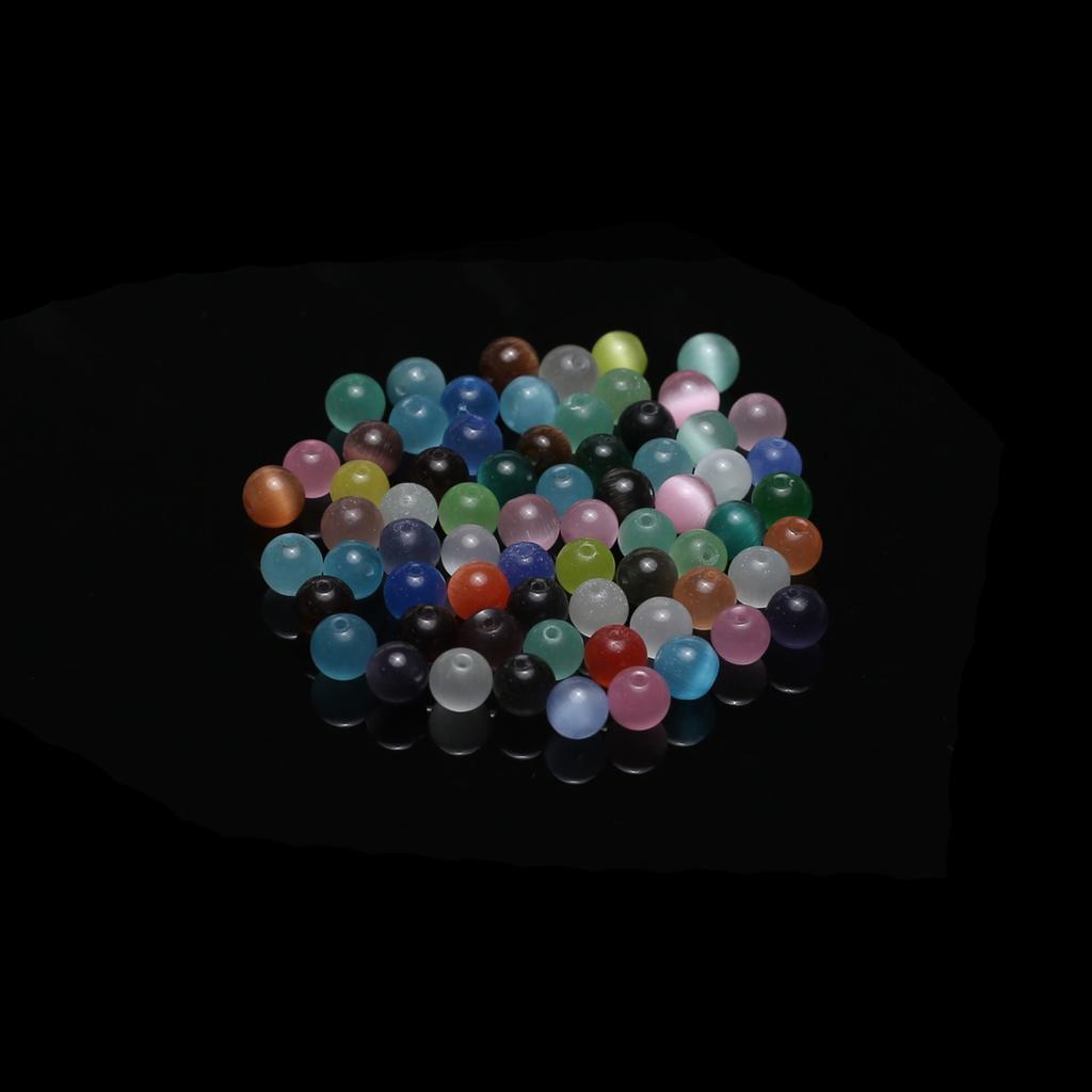 100 шт./упак., энергетические бусины из натурального камня, модные цветные сквозные опаловые бусины 8 мм для самостоятельного изготовления ожерелья, браслета, аксессуаров, ювелирных изделий