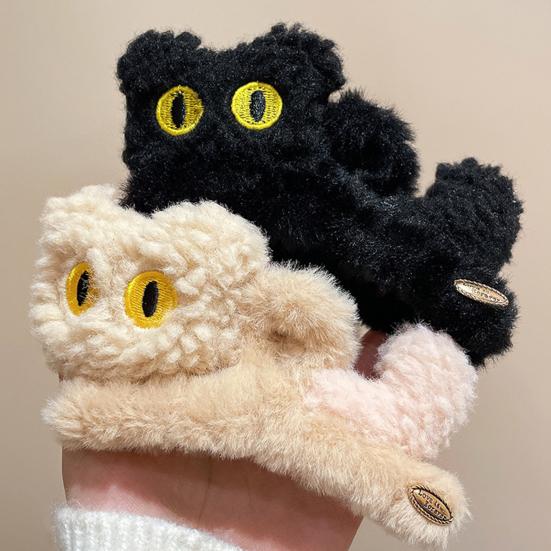 Плюшевая кошачья заколка-коготь, большая 3D-заколка для волос в виде кошки, мультяшная акула, женская заколка для укладки волос, аксессуар