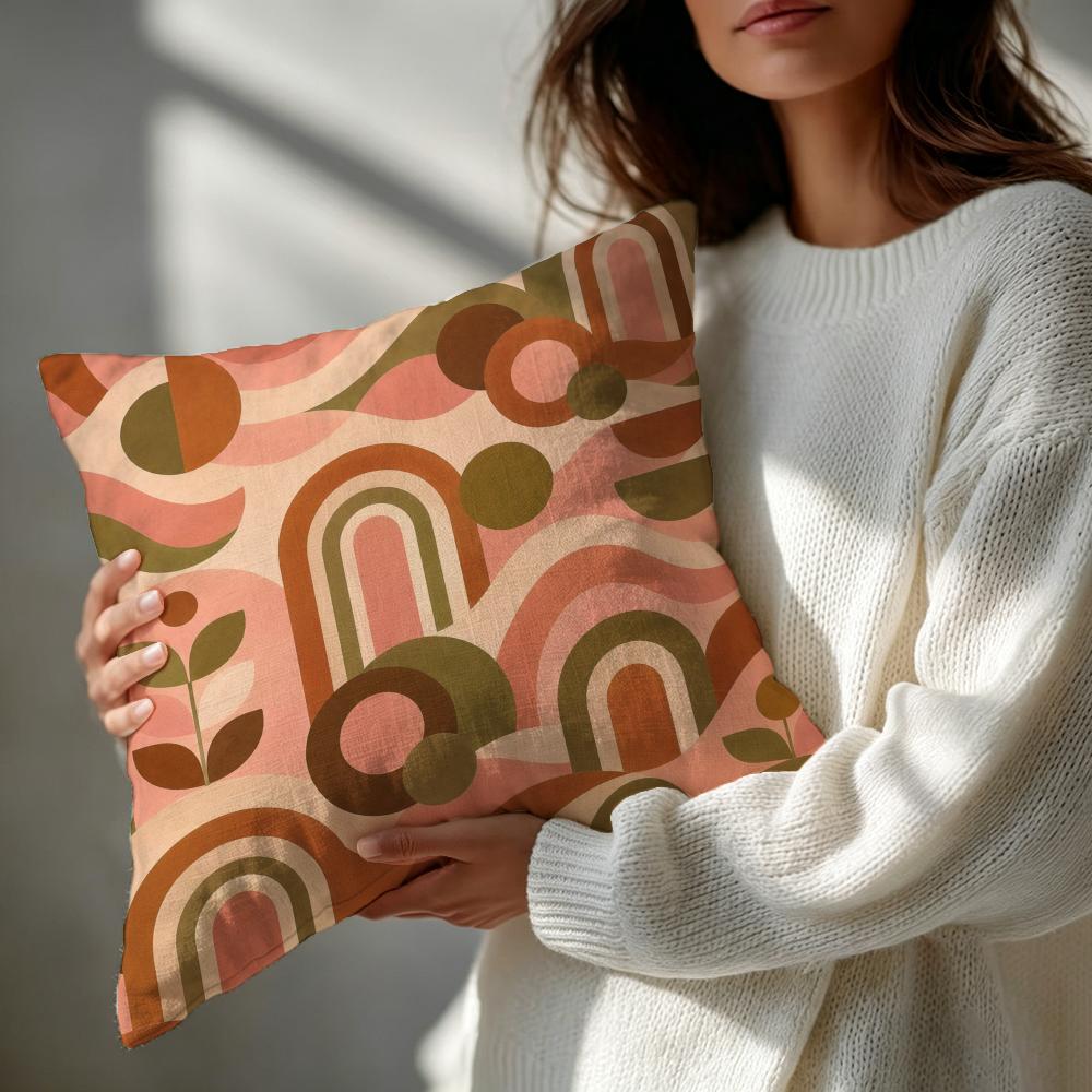Pattern ss Retro Geometric Cushion Cover Patterned Cushion Cover Romantic Cozy Home Sofa Decoration