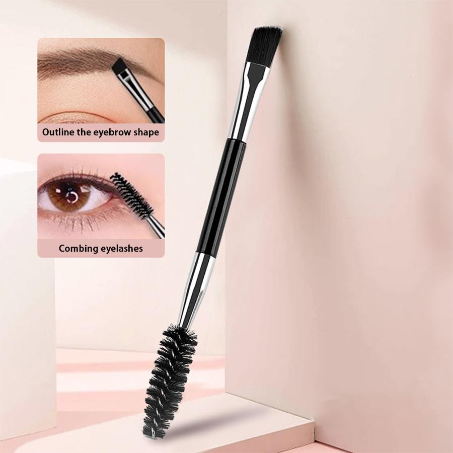 Набор пинцетов для бровей, 6 шт., прецизионные пинцеты для бровей с изогнутыми ножницами, инструменты для ежедневной красоты с кожаным чехлом