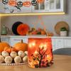 Светодиодная сумка для конфет на Хэллоуин, светящаяся призрачная тыква, корзина для конфет, гадость или жизнь, многоразовая сумка для подарков на вечеринку в честь Хэллоуина
