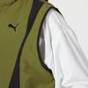 Puma Dare To Woven Vest Color Block Casual Stand Collar Loose Vest Women жилеты Olive-Green 626032-33