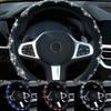 Car Steering Wheel Cover Universal Bling Diamond Rhinestones Non-slip Breathable Steering Wheel Protector For Women Girls I7C2