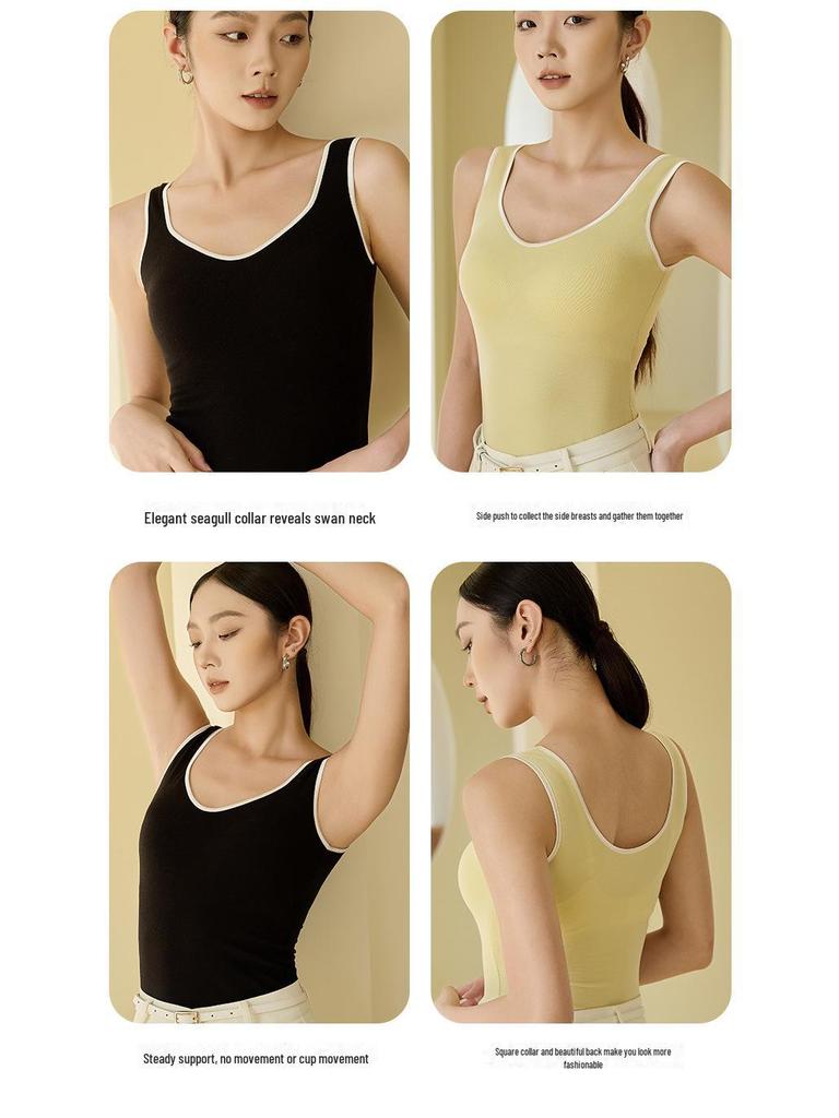 Aoweizi Женский самонагревающийся жилет с нагрудными накладками - Зимний многослойный топ