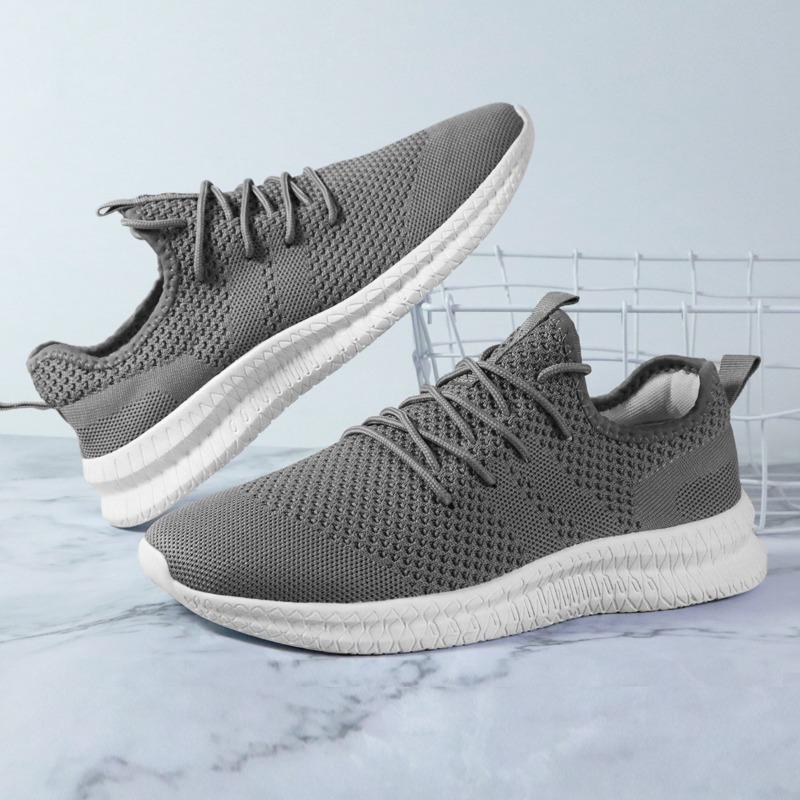 Fashion Fujeak Hot Sales Men Sneakers Mesh Casual Shoes Plus Size Vulcanize Shoe Walking Sneakers Black Men Running Tenis Masculino