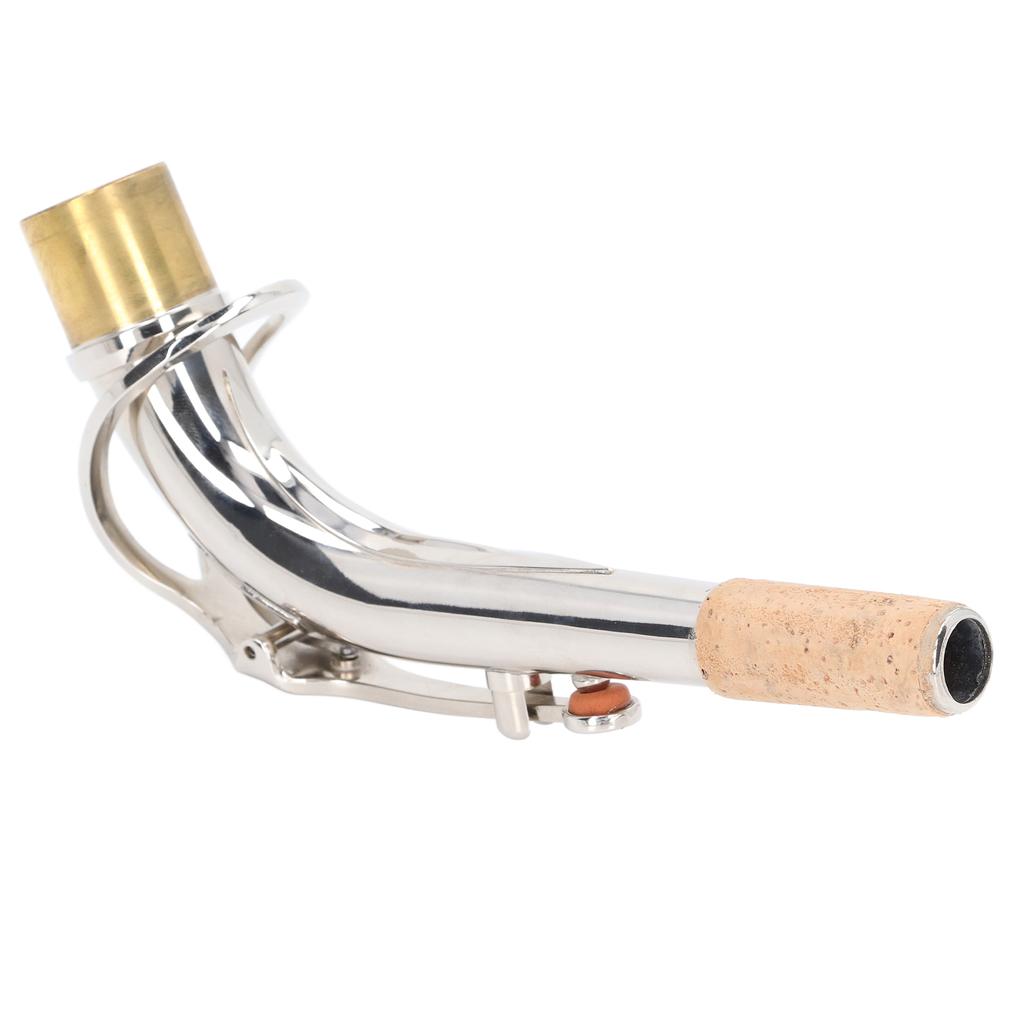 Мундштук для альт-саксофона, изгиб, 24,5 мм, деталь саксофона, аксессуар для инструмента для замены, серебристый