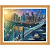Embroidery DIY Diamond Painting Cross Stitch Kit New York Brooklyn Bridge 5D Diamond Home Decor