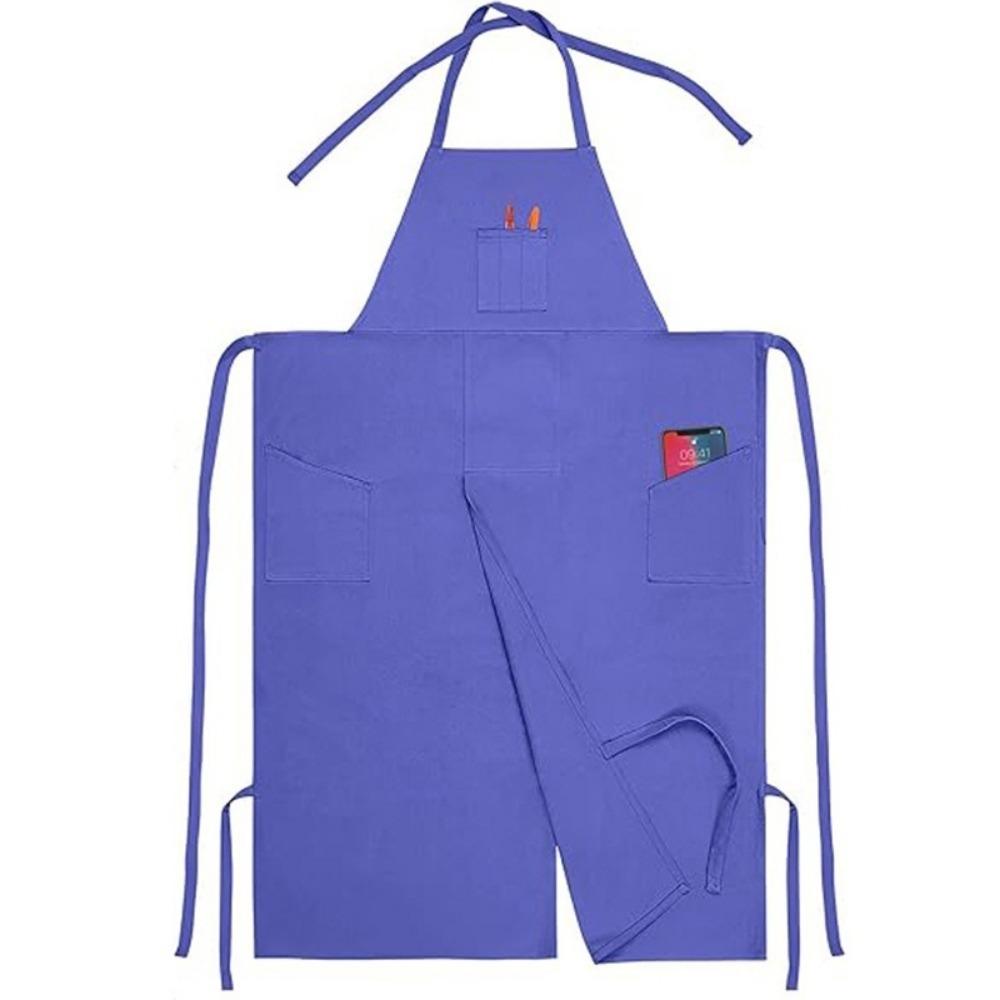 Washable Full Coverage Pottery Apron Adjustable Gardening Pinafore Split Leg Apron Washable