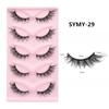 European and American Fox-Style Cat Eye Thick Synthetic False Eyelashes - 5 Pairs