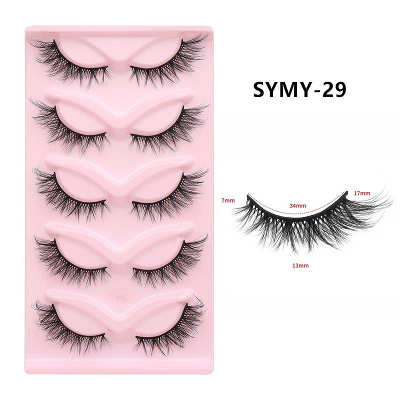 European and American Fox-Style Cat Eye Thick Synthetic False Eyelashes - 5 Pairs