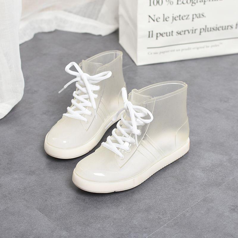 FleeceLined Women's Non Slip Warm Rain Boots Short Shaft Waterproof Flat Sole Fashionable Autumn Winter Outdoor Shoes for Women