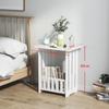Wood-Plastic Board Nightstand Storage Cabinet Bedroom Living Room Side Table,40cm Height Single Layer