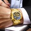 Multi-functional Watches For Man Calendar Moon Phase Chronograph Men's Wristwatch Luminous Business Quartz Watch