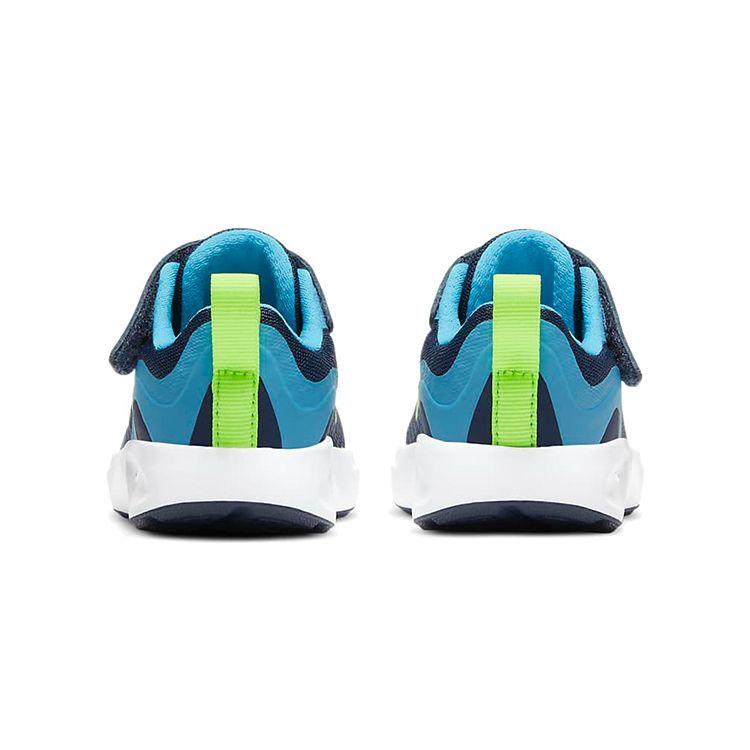 Nike Удобные Универсальные Нескользящие Амортизирующие Прочные Низкие Кроссовки для Ходьбы Детская Обувь Сине-Зеленый CJ3818-400