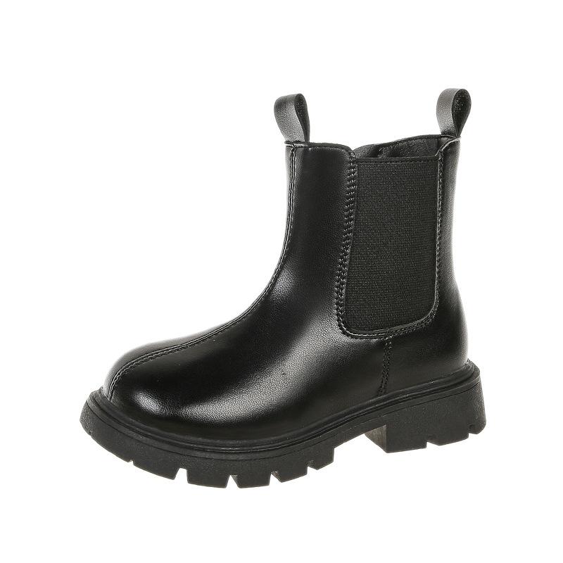 Spring and Autumn Girls Fashion Short Boots Bright Leather Shoes Children Waterproof Non-slip Snow Boots Baby Sport Shoes Sneaker