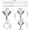 Filling Hip Flask Stainless Steel Funnel Mini Funnel Set Multi Function Mouth Funnel  Household