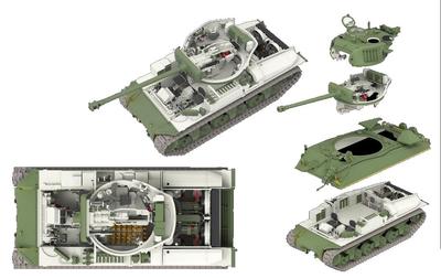 Ryfield Model M4A3 Sherman 76W VVSS Поздняя Модель Внутреннее Убранство Улучшенная Версия Пластиковая Модель RFM5136 1/35 с Полным (танк)